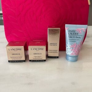 Lancôme Absolue Skincare Set with Pink Bag